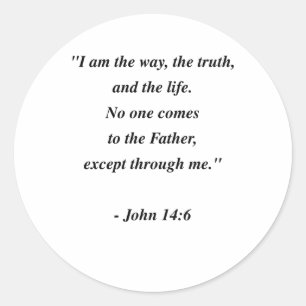 JOHN 14:6 RUNDER AUFKLEBER