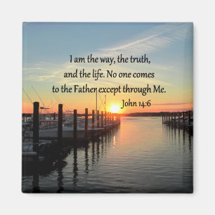 JOHN 14:6 SUNSET FOTO DESIGN MAGNET
