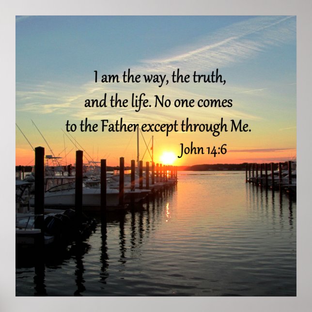 JOHN 14:6 SUNSET FOTO DESIGN POSTER (Vorne)