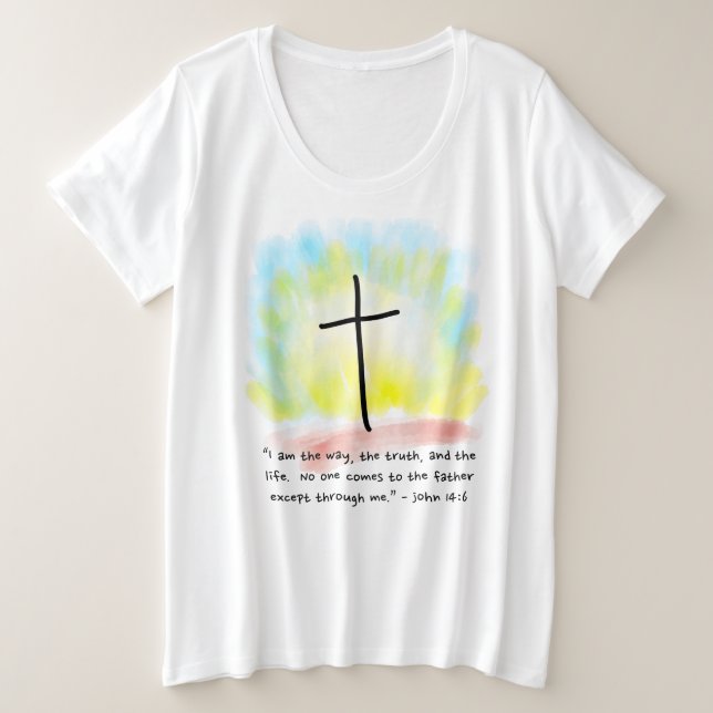 JOHN 14:6 Women's Plus Size T - Shirt (Design vorne)