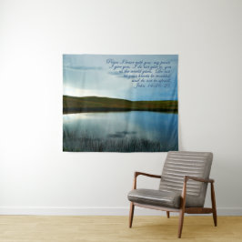 John 14 Peace Scripture Inspiration Wandteppich