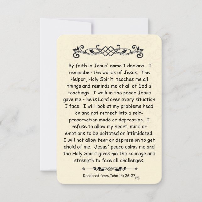 John 14 Scripture-Karte Vintager Hintergrund (Vorderseite)