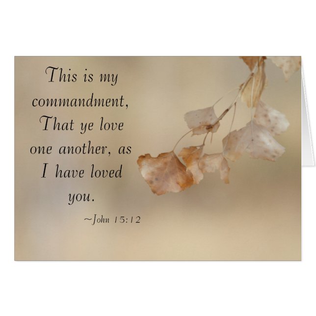John 15:12 Liebe einander (Vorderseite (Horizontal))