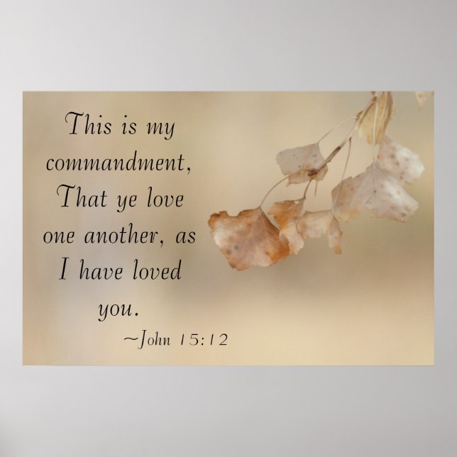 John 15:12 Liebe einander Poster (Vorne)