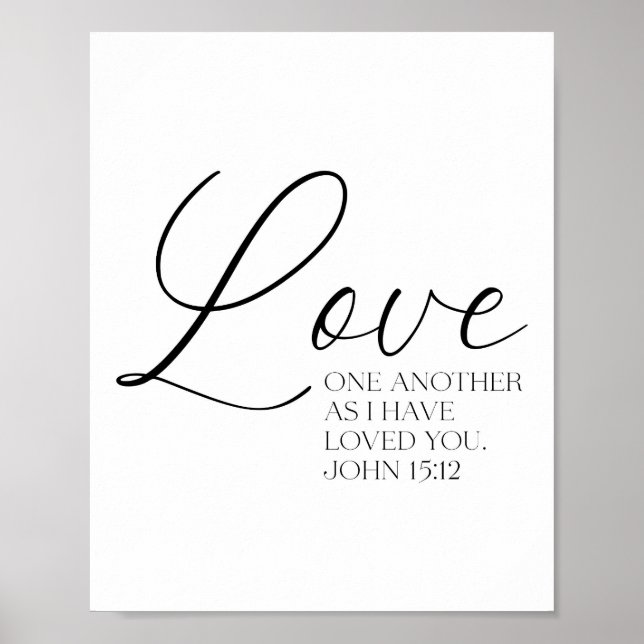 John 15:12 Poster des écritures (Devant)