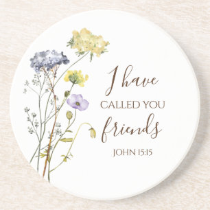 John 15:15 Ich habe dich Freunde Bible Verse genan Getränkeuntersetzer
