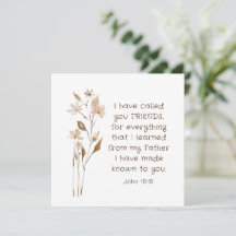 John 15:15 Ich habe dich Freunde Bible Verse genan