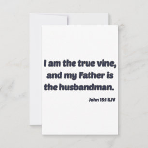 John 15:1 KJV Bible Verse Begrüßung Karte