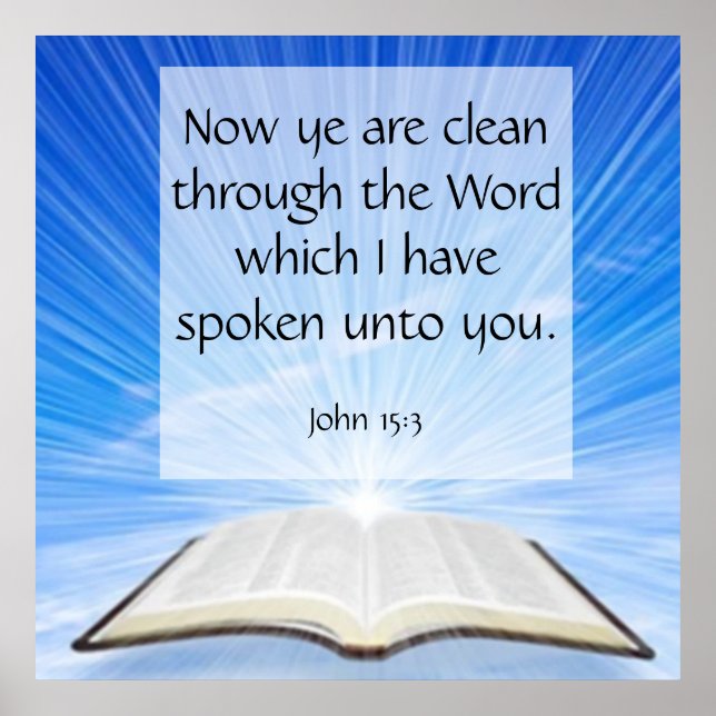 John 15:3 poster (Vorne)
