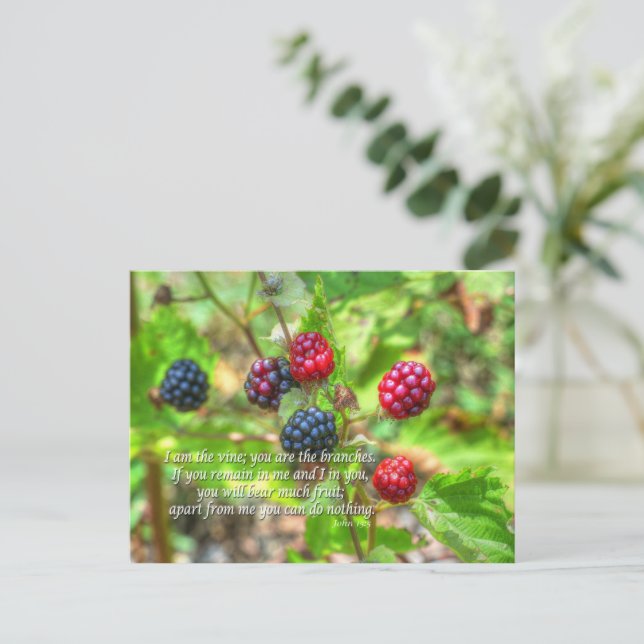 John 15:5 postkarte (Stehend Vorderseite)