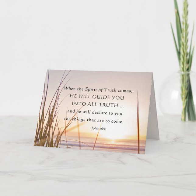 John 16:13 Geist der Wahrheit wird euch führen, Oz Karte (Vorderseite)