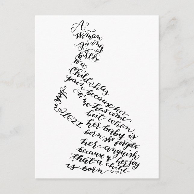 John 16:21 Postkarte (Vorderseite)