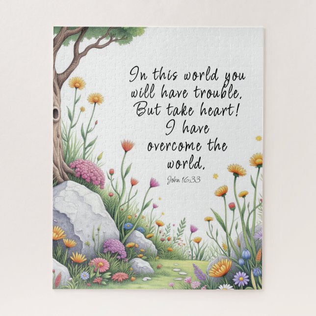John 16:33 Bibelvers Bild Poster (Vertikal)