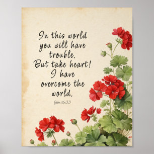John 16:33 Bibelvers Bild Poster