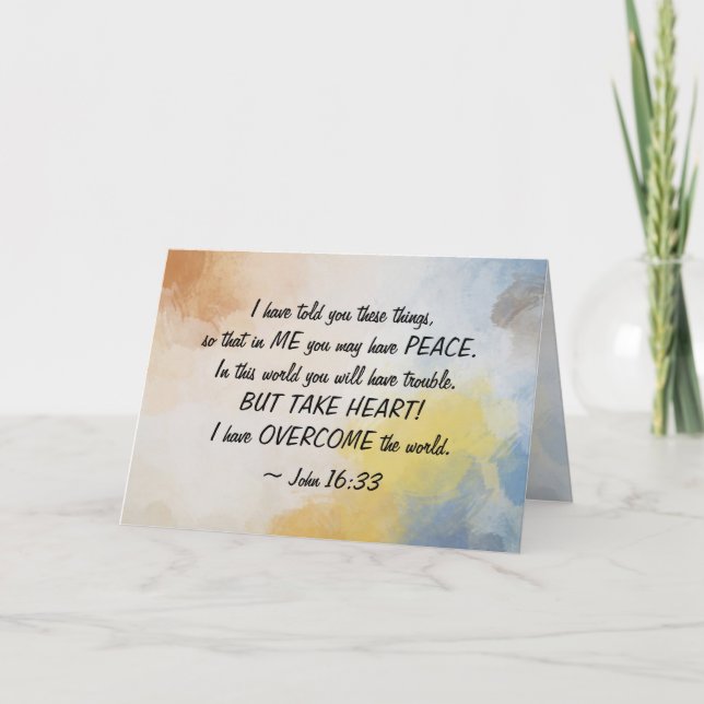 John 16:33 Ich habe die Welt überwunden! Karte (Vorderseite)