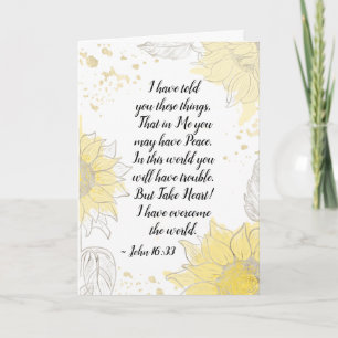 John 16:33 Nimm dir das Herz! Ich habe die Welt üb Karte