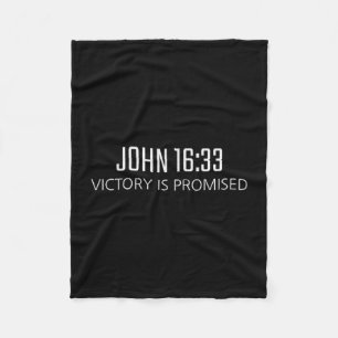 John 16_33 - Sieg ist versprochen Bibel Religiös V Fleecedecke