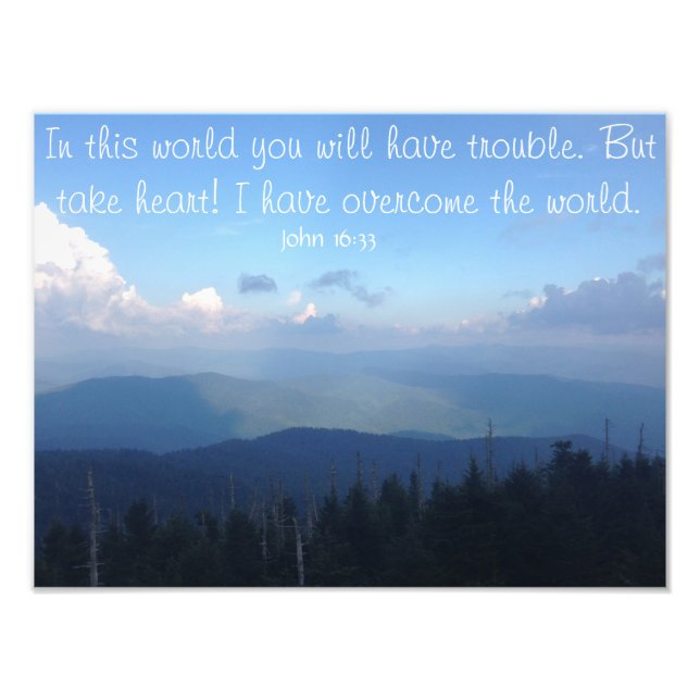 John 16:33 - Zitat-Poster mit Inspiration Fotodruck (Vorne)