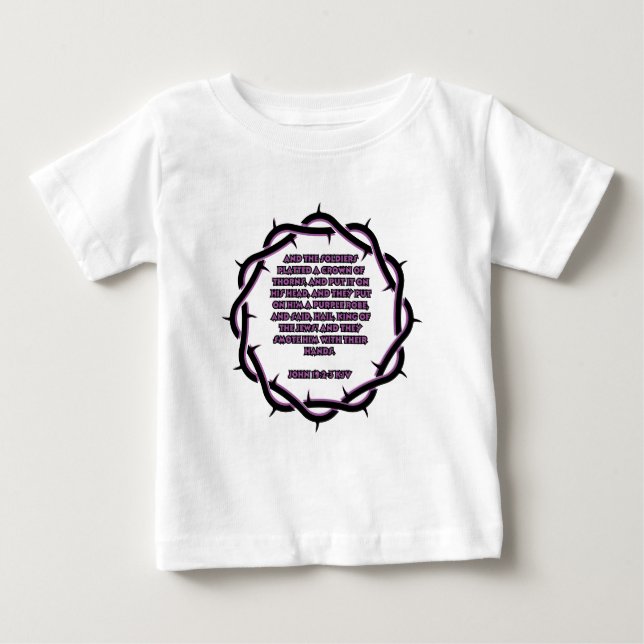 John 19:2-3 KJV Bible Verse Scripture Baby T-shirt (Vorderseite)