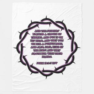 John 19:2-3 KJV Bible Verse Scripture Fleecedecke