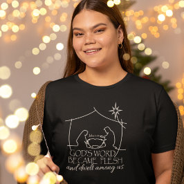 John 1:14 Christliche Weihnachtskriptur T-Shirt