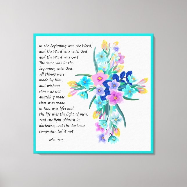 John 1:1-5 leinwanddruck (Vorderseite)