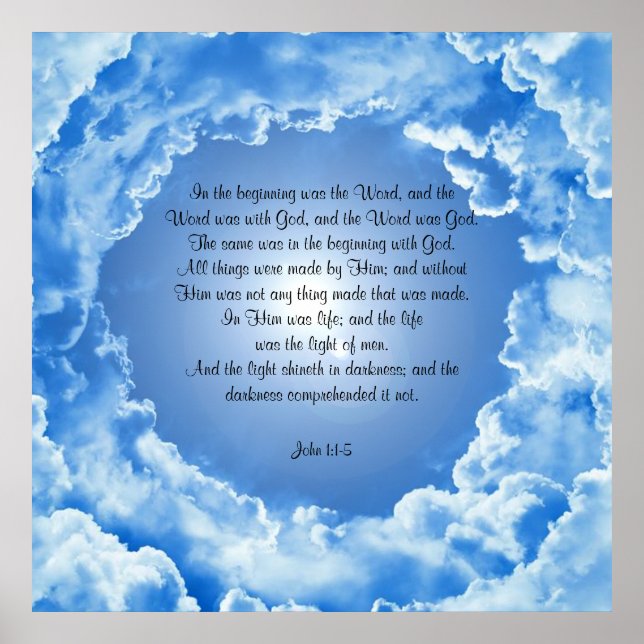 John 1:1-5 poster (Vorne)