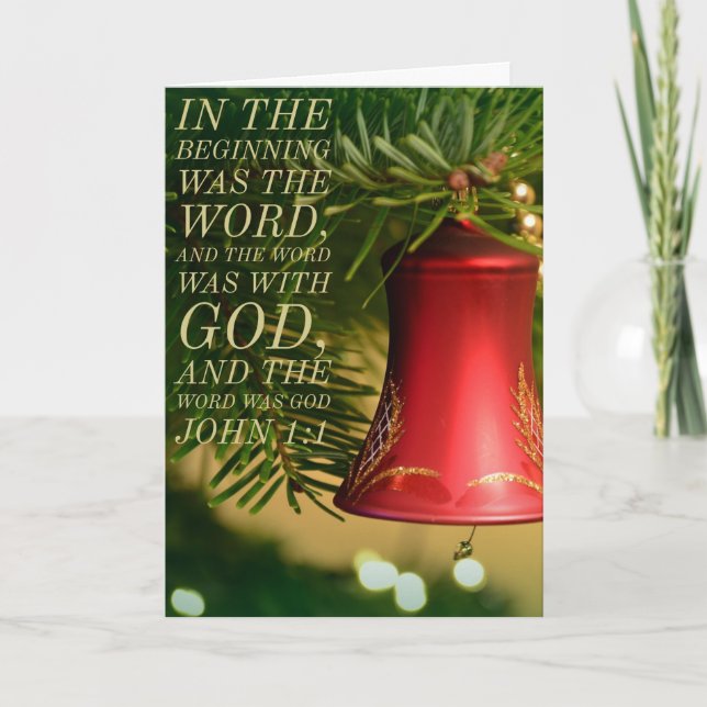 John 1:1 Carte de Noël (Devant)