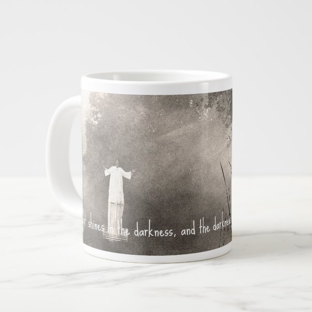 JOHN 1:5 Jumbo-Tasse (Vorderseite Links)