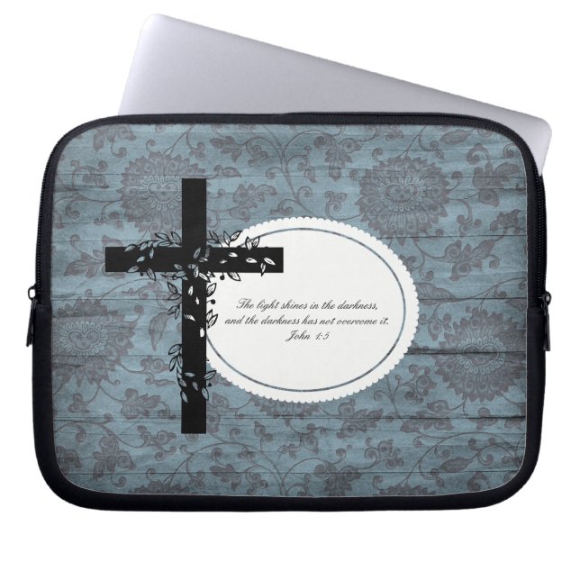 John 1:5 Notebook oder Netbook Carrier Sleeve (Vorderseite)