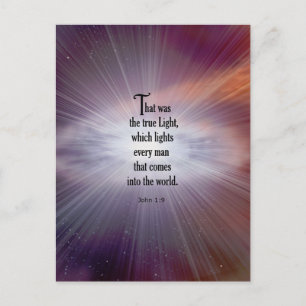 John 1:9 postkarte
