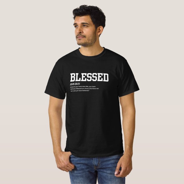 John 20:29 Mens T - Shirt (Vorne ganz)