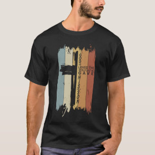 John 316 Christlich Cross Bible Retro Christliche T-Shirt