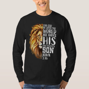 John 316 Christlicher Vers Löwe von Juda Liebe Gla T-Shirt