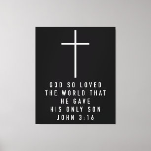 John 316 Fwall Art oder Gott So liebte die Weltbib Leinwanddruck
