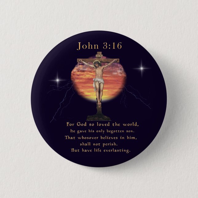John 3:166 button (Vorderseite)