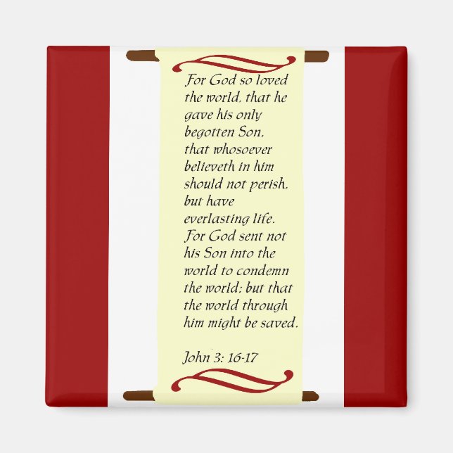 John 3:16-17 Magnet (Vorne)