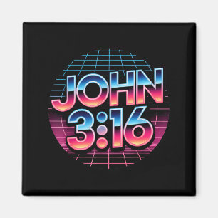 John 3_16 80er Retro-Christen-Glaubensdesign Magnet