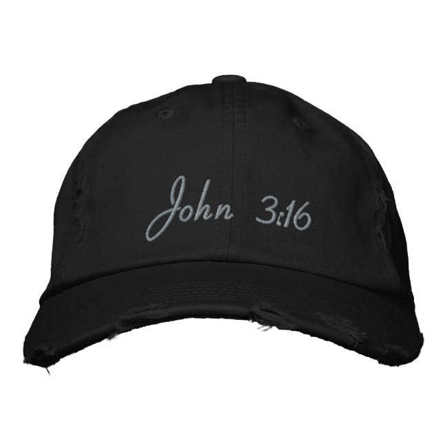 John 3:16 Anpassbare bestickte Baseballkappe (Vorderseite)