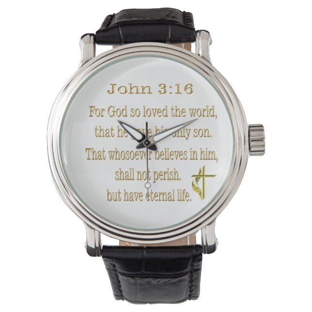 John 3:16 Artikel Armbanduhr (Vorderseite)
