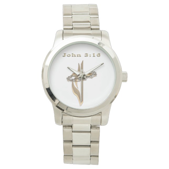 John 3:16 Artikel Armbanduhr (Vorderseite)
