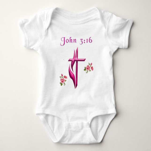 John 3:16 baby strampler (Vorderseite)