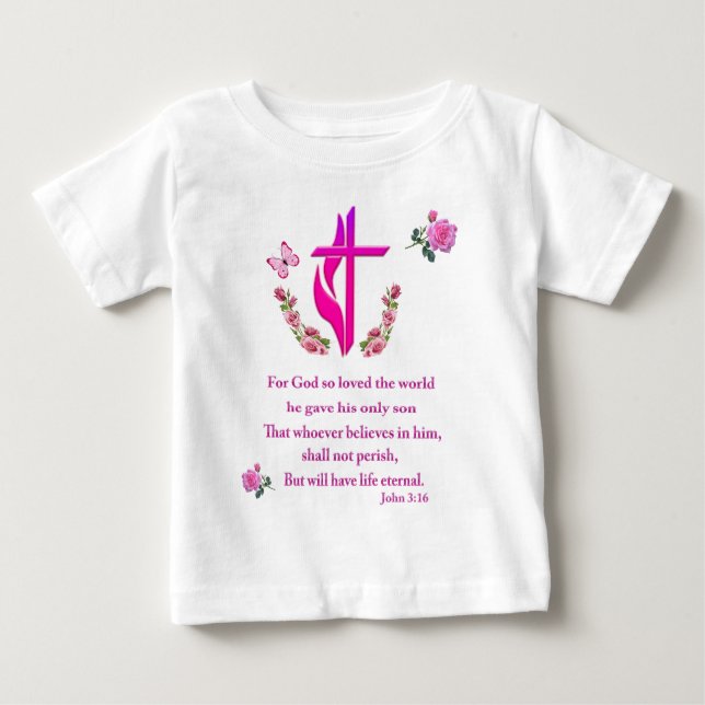 John 3:16 baby t-shirt (Vorderseite)