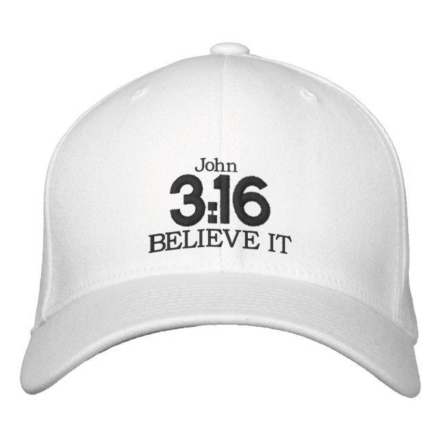 JOHN 3:16 - Baseball Cap Bestickte Kappe (Vorderseite)
