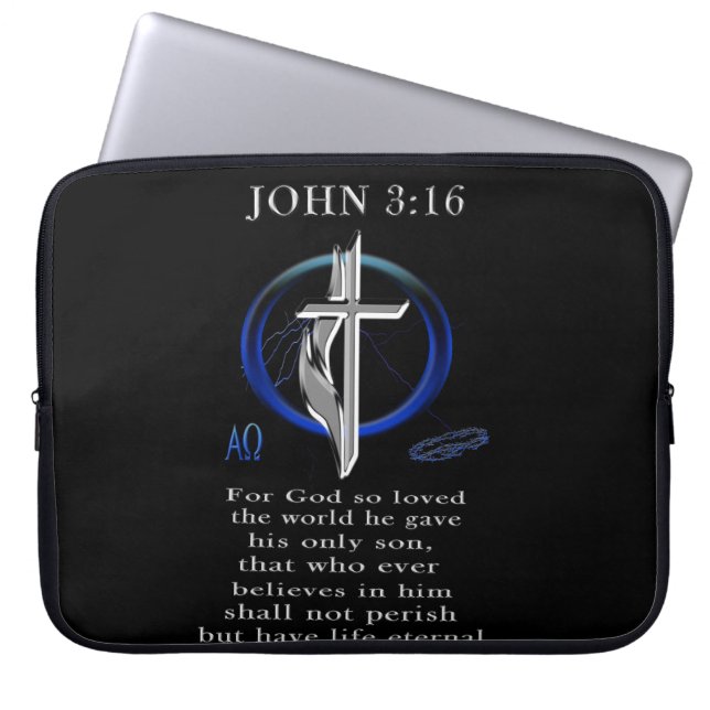 John 3:16 Bekleidung Laptopschutzhülle (Vorderseite)
