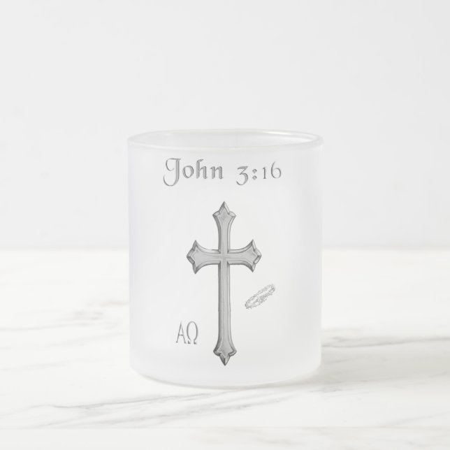 John 3:16 Bekleidung Mattglastasse (Mittel)