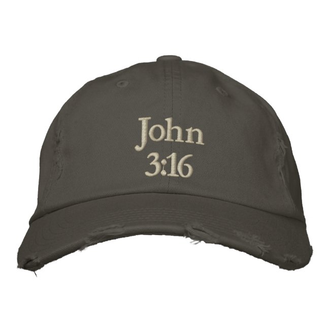 John 3:16 bestickte kappe (Vorderseite)
