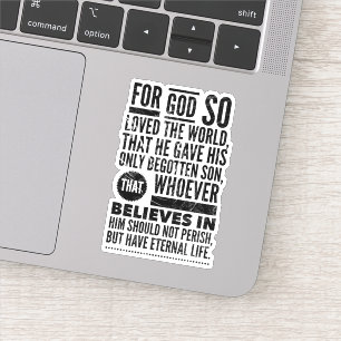 John-3:16 Bibel-Vers-Vinylaufkleber Aufkleber