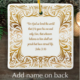 John 3:16 Bibelschrift Personalisierte Weihnachten Keramikornament