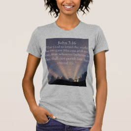 John 3:16 Bibelvers Damen T-Shirt